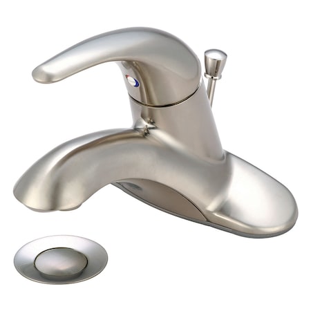 Pioneer Industries Single Handle Bathroom Faucet, NPSM, Centerset, Brushed Nickel, Weight: 4.6 3LG160-BN